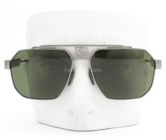 Dolce Gabbana Sunglasses Shiny Gunmetal Green Tinted Lens DG2294 04/71 with Case