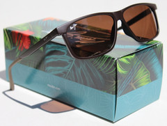 MAUI JIM Pulama POLARIZED Sunglasses H618-01 Matte Brown/HCL Bronze NEW Italy