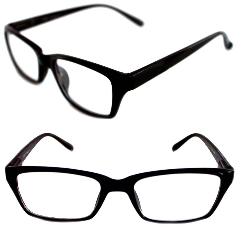 Men’s Womens small rectangular Clear Lens Graphic Designer Modern Eye Glasses