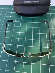 Emporio Armani 167-S 743 Gold Rectangular Sunglasses BrownLens 135mm 54[]19