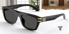 DOLCE & GABBANA DG4496 501 87 Black Dark Grey 54 mm Men’s Sunglasses