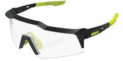 100% Speedcraft Gloss Black Shield Wrap Photochromic Sunglasses 60007-00011