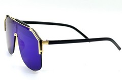 Irregular Frameless Mirrored One-piece Oversized Shades Sunglasses Men Shades