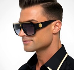 Men Clear Lens Eye Glasses Hip Hop Shades Fashion Oversized Designer Sunglasses