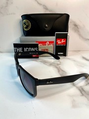 Ray-Ban RB4165 622/T3 Justin Polarized Sunglasses Grey Classic Frame 54mm