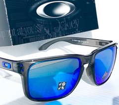 NEW Oakley HOLBROOK XL Grey Smoke POLARIZED PRIZM SAPPHIRE Blue Sunglass 9417-09
