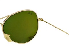 Ray-Ban Sunglasses RB3025 Aviator Flash Gold Frame Blue Flash Lenses 58mm Unisex