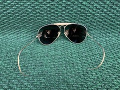 Vintage Ray-Ban Bausch & Lomb B&L Made in USA Gold Aviator Sunglasses 62-14