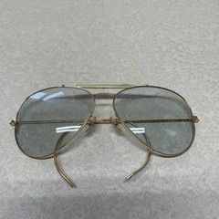 Vintage B&L Bausch & Lomb Bushnell Smoke Grey Aviator Shooting Glasses w/Case
