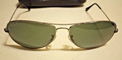 Ray Ban P Cockpit Sunglasses RB3362 004/58 59-14 Gunmetal G-15 Lenses Good