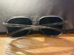 Roka Bandera Sunglasses Crystal Grey Frame Dark Carbon Polarized Lens