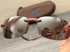 Maui Jim MJ 407-10 Rimless Wrap Sunglasses Made in Japan Polarized MJ Spor