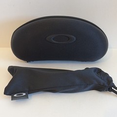 Oakley Whisker Polarized Sunglasses OO4141-1160 Satin Black/Prizm Deep Water EUC