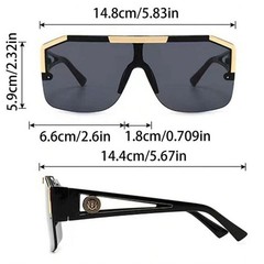 Oversized Sunglasses Luxury Fashion Retro GlassesUV400 Shade Men and Women