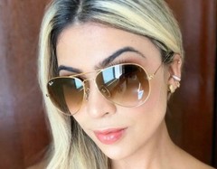 Sunglasses AViATOR, Light BROWN GRADIENT Lens, RB3025 001/51 -RAY BAN Standard