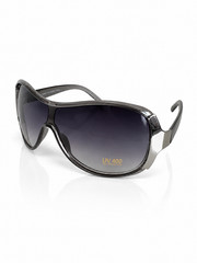 Oversized Shield Sunglasses Gray Smoke Frame Gradient Lens UV400 Fashion Eyewear