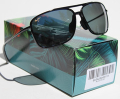MAUI JIM Kaupo Gap POLARIZED Sunglasses 437-02 Gloss Black/Neutral Grey NEW