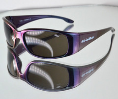 INSANE Bolle “Habu” Wrap Sunglasses Iridescent Purple/Blue Y2K France Vintage