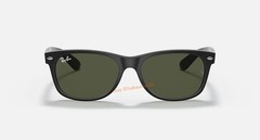 Ray-Ban New Wayfarer RB2132 Sunglasses Matte Black/Green Lens G-15 55mm