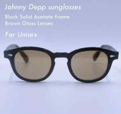 Brand New Brown sunglasses Men brown glass sunglasses Black glasses Johnny Depp