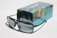 MAUI JIM Kaupo Gap POLARIZED Sunglasses 437-02 Gloss Black/Neutral Grey NEW