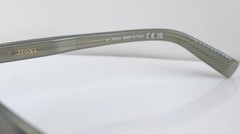 ZEGNA Round SUNGLASSES 51mm EZ 0241 Gray/Tan mirrored solid Made in Italy $465