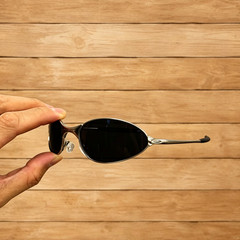 Retro Oakley Sunglasses E Wire Cat Eye Sliver Frame Black Lenses Y2K
