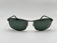 Ray Ban RB3498 004/71 Gunmetal/Green G-15 Lens Sunglasses Italy READ DISCR