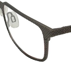Tumi Mens Gunmetal / Stainless Steel Rectangle Eyewear Frame T106. 52mm