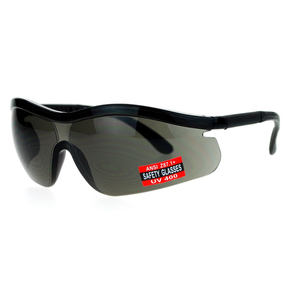 Protective Safety Glasses UV 400 ANSI Z87.1+ Adjustable Temple Black
