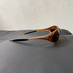 Vintage Oakley JACKET X SATISFY Prizm Sunglasses Lightweigh Brown Frames