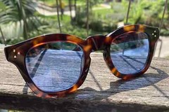 Handmade Blue sunglasses Men Solid tortoise glasses Women blue sunglasses UV400