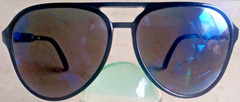 EUC VINTAGE BOLLE ACRYLEX SPECTRA 315 AVIATOR RETRACTABLE ARMS SUNGLASSES FRANCE