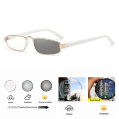 Metal Men Women Oval Photochromic Reading Glasses Outdoor Personality Sunglasses