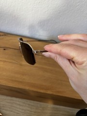 VTG John Varvatos Bronze Tone Metal Brown Sunglasses Rectangular Read*
