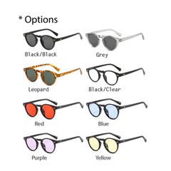 Classic Round Oval Circle Men Women Tint Retro Vintage Fashion Sunglasses Shade