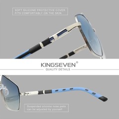 KINGSEVEN Polarized Sunglasses UV400 Square Frame Driving Outdoor Eyewear
