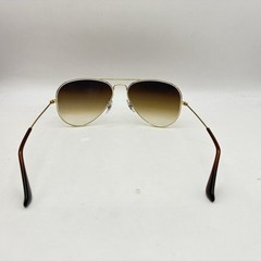 Ray Ban Unisex Aviator Large Gradient Sunglasses RB3025 Gold/Brown
