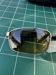 Emporio Armani 167-S 743 Gold Rectangular Sunglasses BrownLens 135mm 54[]19