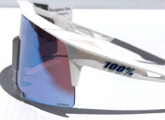 100% Percent SPEEDCRAFT Matte White HiPER Blue Mirror Lens Sunglass 60007-00012