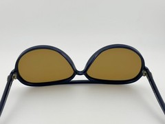 Vintage VUARNET PX 374 145 POLARIZED BROWN LENS, DARK BLUE NYLON CATS SUNGLASSES