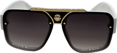 MEN SQUARE DESIGNER SHADES RETRO GOLD RAPPER CLASSIC RETRO LUXURY MODEL EYEWEAR