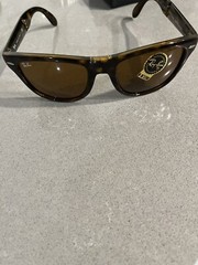 Ray-Ban RB4105 710 54-20 Unisex Square Sunglasses Light Havana With B-15 Lenses
