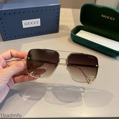 Gucci 17482 Classic Metal Square Sunglasses Aviator Fashion Sunglasses