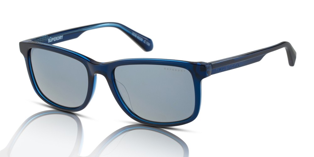 Superdry Sunglasses Men’s SDS-5029 106 Navy/Silver Mirror Official Stockist