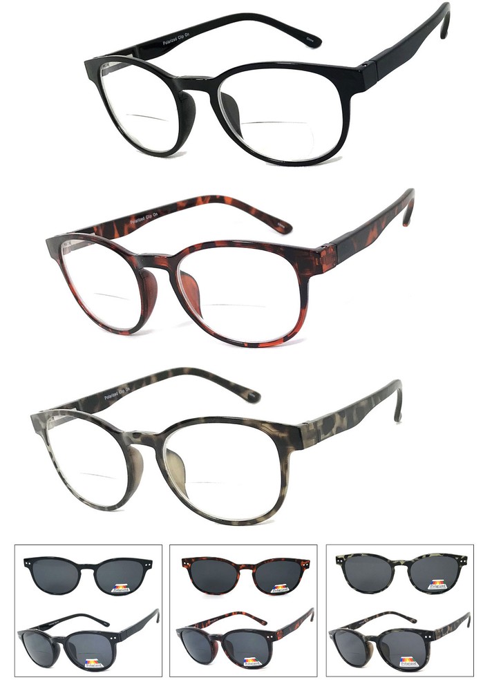 Inner BIFOCAL Sunglasses with Magnetic Magnet Polarized CLIP ON fishing readers