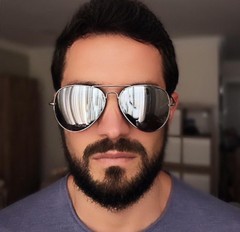 80s Mens Large SILVER Aviator Mirror Lens Hipster L Sunglasses 215 Small DEFECTS