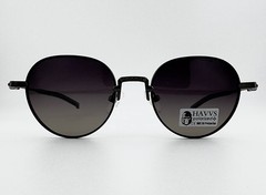 HAVVS HV68105 D Polarized Sunglasses Black Metal Round Unisex UV400 Driving
