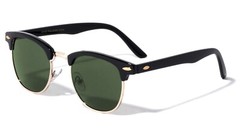 Retro Vintage Polarized Sunglasses Mens UV400 Half Metal Frame Club Sunglasses