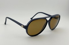 Vintage VUARNET PX 374 145 POLARIZED BROWN LENS, DARK BLUE NYLON CATS SUNGLASSES